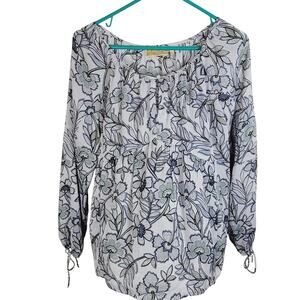 Princess Vera Wang lavender floral flowy top size S Boho Feminine Fairy